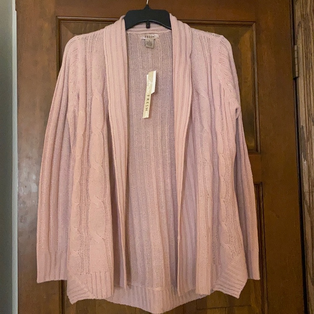 “Fresh” Peachy Rosette Sweater